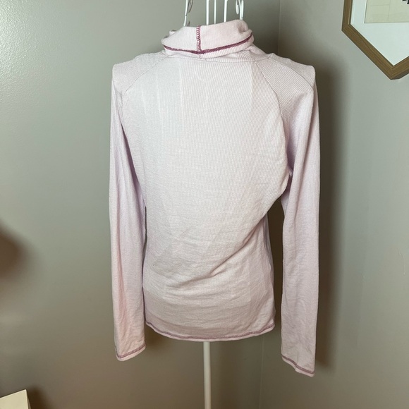 Free People Hi Hon Ribbed Turtleneck Top In Lilac Size L Stitched Intimately FP - Picture 5 of 5